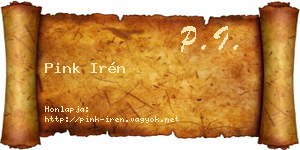 Pink Irén névjegykártya