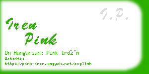 iren pink business card